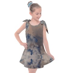 Deep Time Clouds Kids  Tie Up Tunic Dress by LoolyElzayat