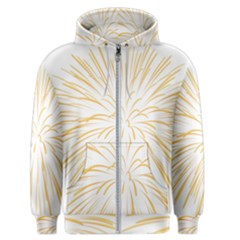 Yellow Firework Transparent Men s Zipper Hoodie by Mariart