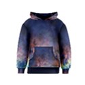 Lagoon Nebula Interstellar Cloud Pastel pink, turquoise and yellow stars Kids  Pullover Hoodie View1