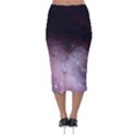 Eagle Nebula Wine Pink and Purple pastel Stars Astronomy Velvet Midi Pencil Skirt View2