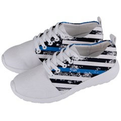 Usa Flag The Thin Blue Line I Back The Blue Usa Flag Grunge On White Background Men s Lightweight Sports Shoes by snek