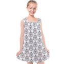 Scarab Pattern Egyptian Mythology Black and White Kids  Cross Back Dress View1