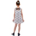 Scarab Pattern Egyptian Mythology Black and White Kids  Cross Back Dress View2