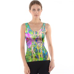 Abstract Oriental Lilies In My Rubio Garden Tank Top by myrubiogarden