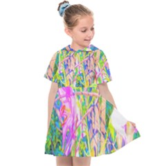 Abstract Oriental Lilies In My Rubio Garden Kids  Sailor Dress by myrubiogarden