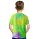 Fluorescent Yellow And Pink Abstract Garden Foliage Kids  Sport Mesh Tee View2