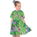 Purple Coneflower Garden With Tiger Eye Tree Kids  Sailor Dress View1