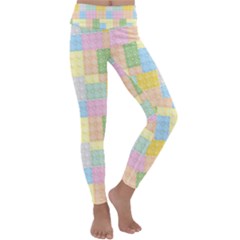 Lego Background Kids  Lightweight Velour Classic Yoga Leggings by Wegoenart