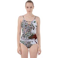 Peacock Graceful Bird Animal Cut Out Top Tankini Set by Wegoenart