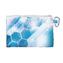 Hexagon Euclidean Vector Gradient Del  Blue Color Science And Technology Canvas Cosmetic Bag (Large) View2