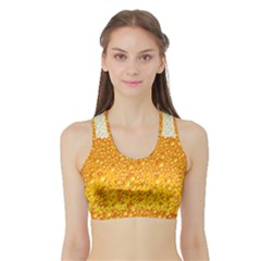 Bubble Beer Sports Bra With Border by Wegoenart