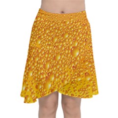 Bubble Beer Chiffon Wrap Front Skirt by Wegoenart