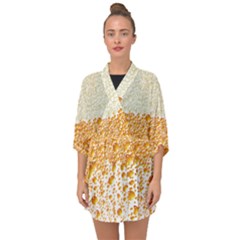 Beer Head Foam Cool Half Sleeve Chiffon Kimono by Wegoenart