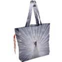 Peacock White Bird Nature Drawstring Tote Bag View2