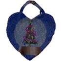 Christmas  Snow Giant Heart Shaped Tote View1