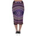 Fractal Pink Eye Fantasy Pattern Velvet Midi Pencil Skirt View2