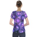 Abstract Pattern Fractal Wallpaper Short Sleeve Front Detail Top View2