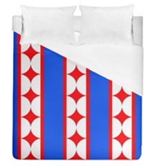 Stars Stripes July 4th Flag Blue Duvet Cover (queen Size) by Wegoenart