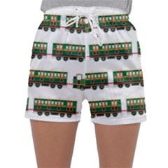 Trains Pattern Transportation Sleepwear Shorts by Wegoenart