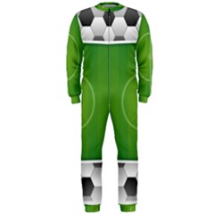 Background Sports Soccer Football Onepiece Jumpsuit (men)  by Wegoenart