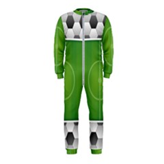 Background Sports Soccer Football Onepiece Jumpsuit (kids) by Wegoenart