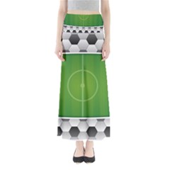 Background Sports Soccer Football Full Length Maxi Skirt by Wegoenart