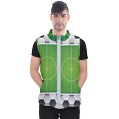 Background Sports Soccer Football Men s Puffer Vest by Wegoenart