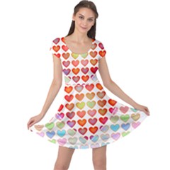 Valentine Valentines Day Card Love Cap Sleeve Dress by Wegoenart