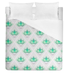 Plant Pattern Green Leaf Flora Duvet Cover (queen Size) by Wegoenart