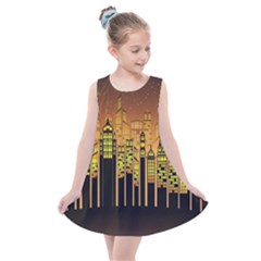 Buildings Skyscrapers City Kids  Summer Dress by Wegoenart