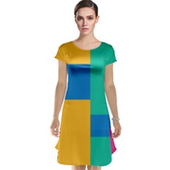 Unique Background Abstract Cap Sleeve Nightdress by Wegoenart