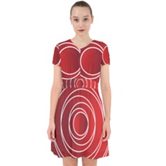 Background Circles Red Adorable In Chiffon Dress by Wegoenart