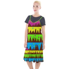 Illustration Abstract Graphic Camis Fishtail Dress by Wegoenart