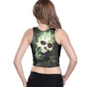 Screaming Skull Human Halloween Racer Back Crop Top View2