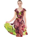 Grape Harvest Nature Figure Rustic Cap Sleeve Front Wrap Midi Dress View1