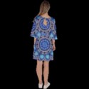 Fractal Mandala Abstract Velour Kimono Dress View4