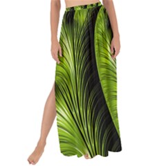 Fractal Background Abstract Green Maxi Chiffon Tie-up Sarong by Wegoenart