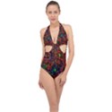 Dance  Of The  Forest 1 Halter Front Plunge Swimsuit View1