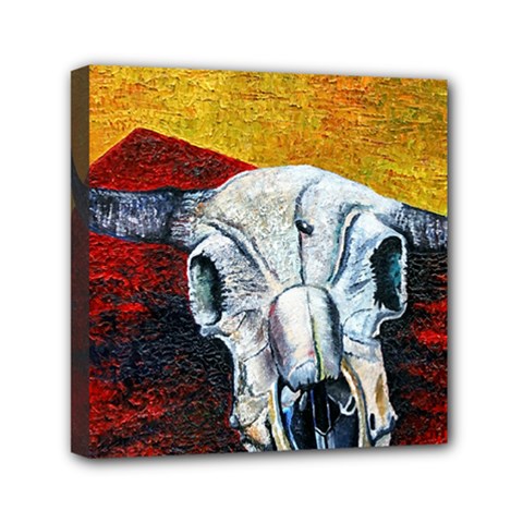 Skull 2 Mini Canvas 6  X 6  (stretched) by Azure