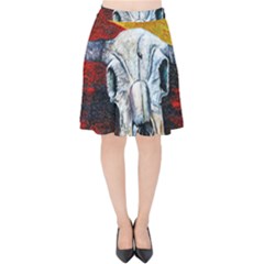 Skull 2 Velvet High Waist Skirt by Azure