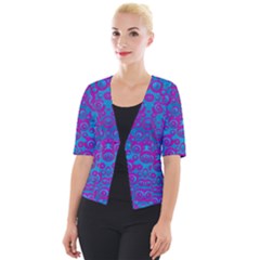 The Eyes Of Freedom In Polka Dot Cropped Button Cardigan by pepitasart