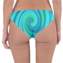 Groovy Cool Abstract Aqua Liquid Art Swirl Painting Reversible Hipster Bikini Bottoms View4