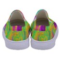 Groovy Abstract Purple And Yellow Liquid Swirl Kids  Canvas Slip Ons View4