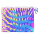 Pink, Blue And Yellow Abstract Coneflower Canvas Cosmetic Bag (XXL) View2