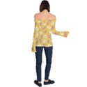 Bacon and Egg Pop Art Pattern Off Shoulder Long Sleeve Top View2