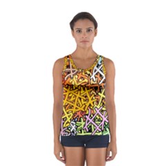 Color Colors Network Networks Sport Tank Top  by Pakrebo