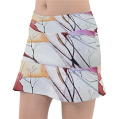 Art Painting Abstract Canvas Tennis Skirt by Pakrebo