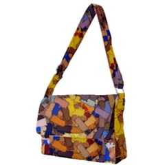 Texture Painting Plot Graffiti Full Print Messenger Bag by Pakrebo