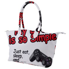 My Life Is Simple Canvas Shoulder Bag by Ergi2000