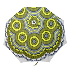 Mandala Pattern Round Ethnic Folding Umbrellas by Pakrebo